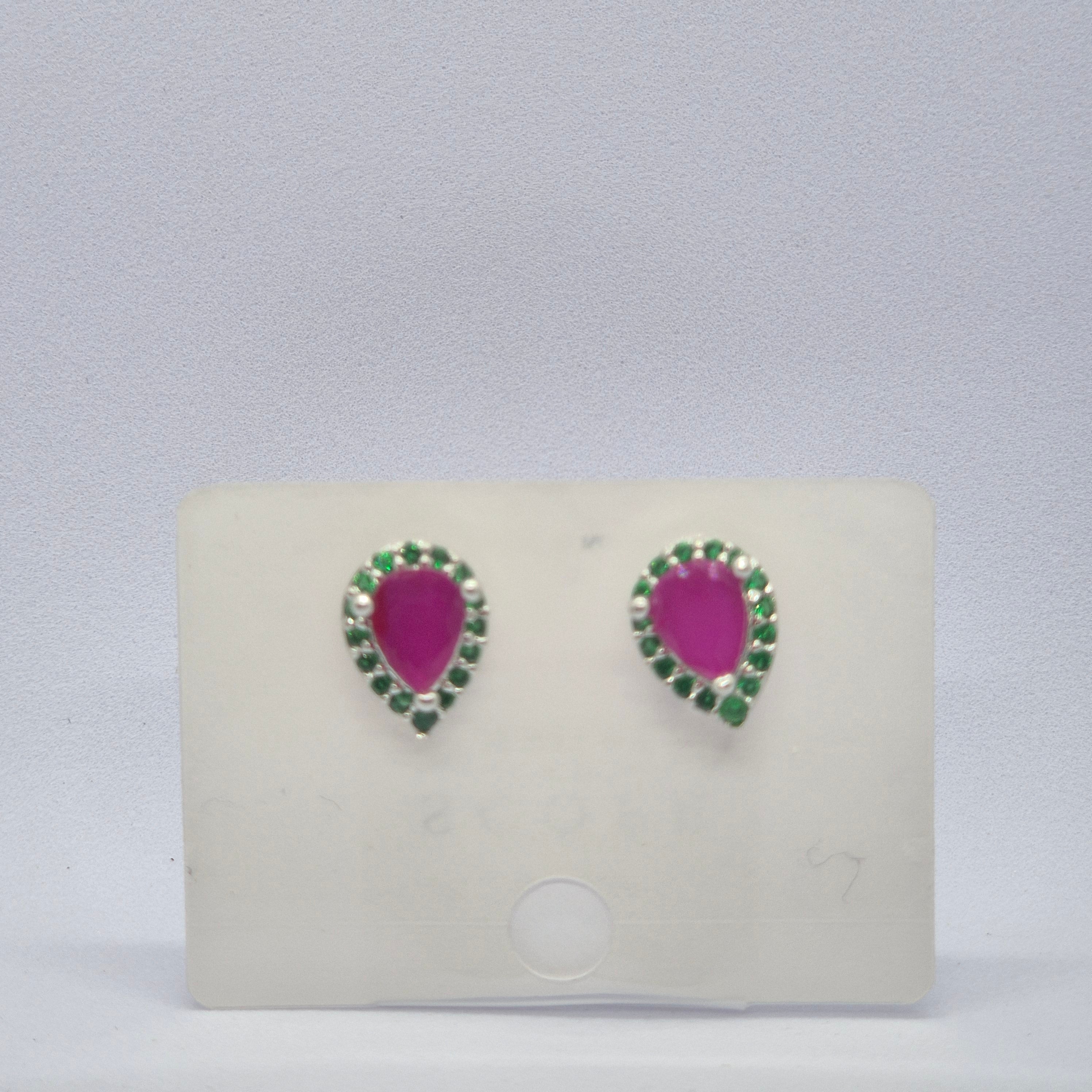 The Crimson Dewdrop Studs