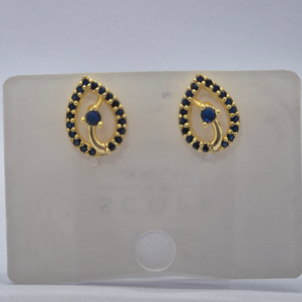 The Sapphire Raindrop Studs, Midnight Halo Teardrops,