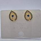 The Sapphire Raindrop Studs, Midnight Halo Teardrops,