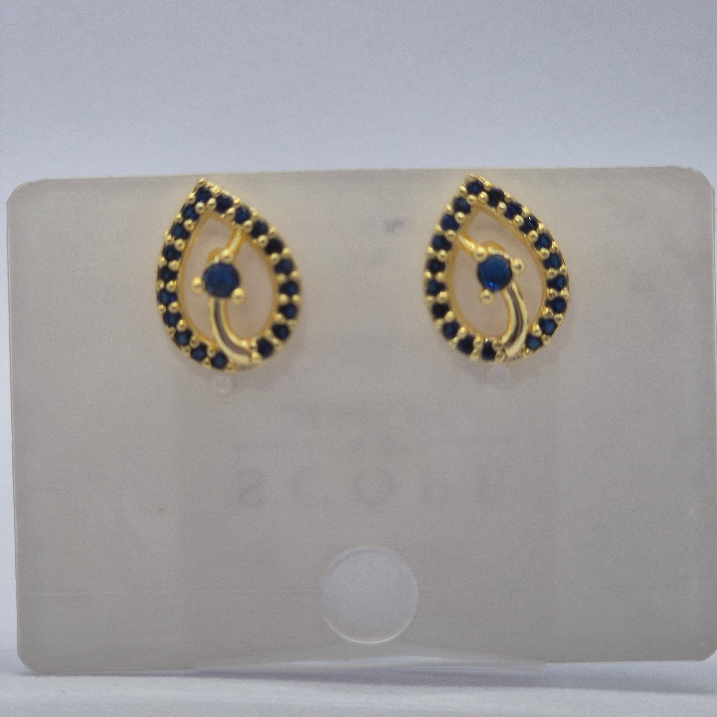 The Sapphire Raindrop Studs, Midnight Halo Teardrops,