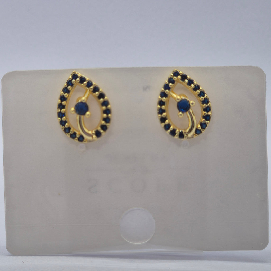 The Sapphire Raindrop Studs, Midnight Halo Teardrops,