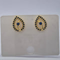 The Sapphire Raindrop Studs, Midnight Halo Teardrops,