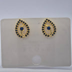 The Sapphire Raindrop Studs, Midnight Halo Teardrops,