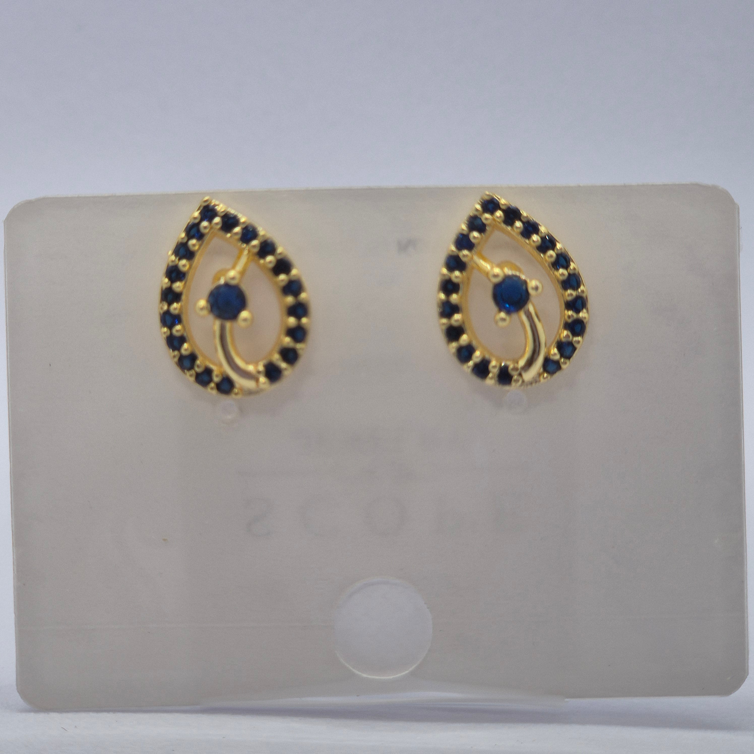 The Sapphire Raindrop Studs, Midnight Halo Teardrops,