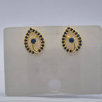 The Sapphire Raindrop Studs, Midnight Halo Teardrops,