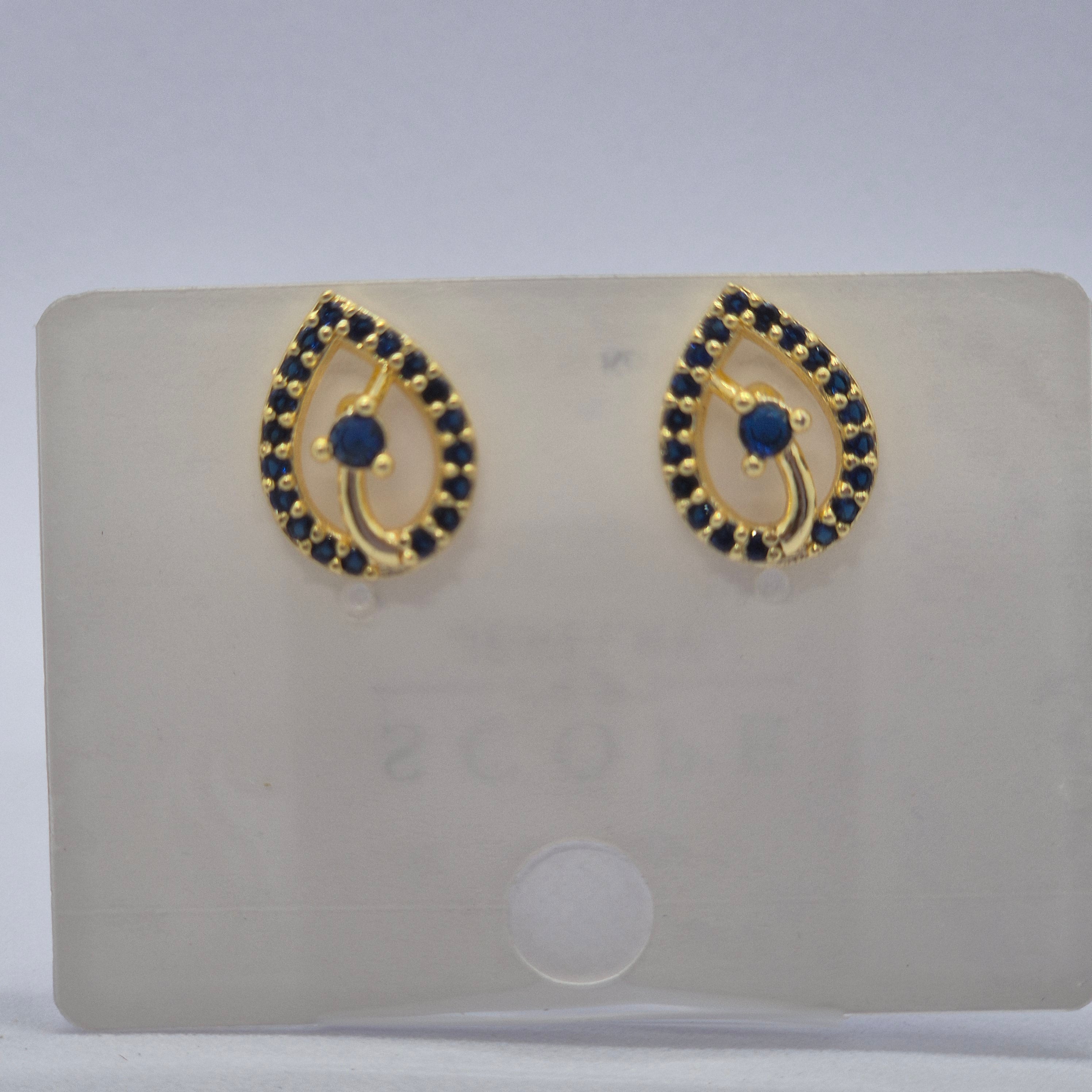 The Sapphire Raindrop Studs, Midnight Halo Teardrops,