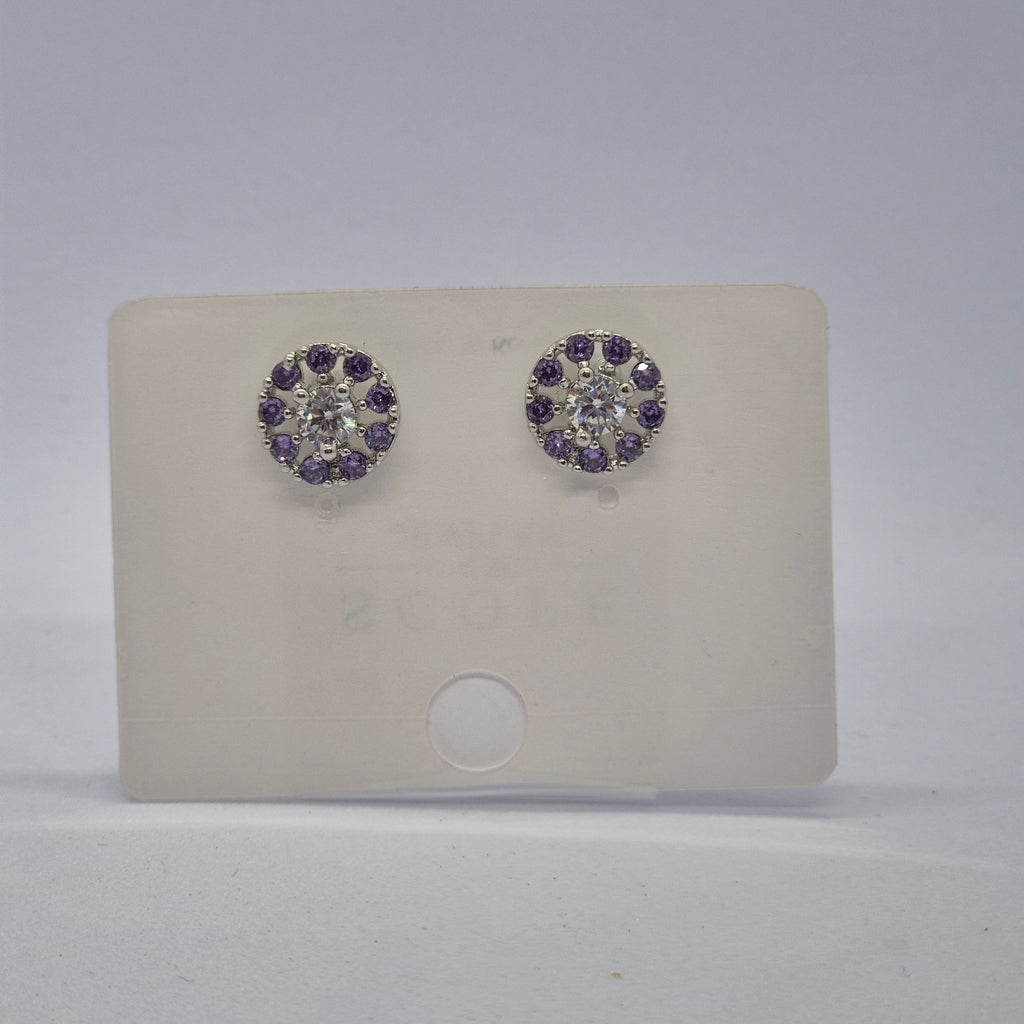 The Violet Solstice Studs, Lavender Ferris Halo Studs