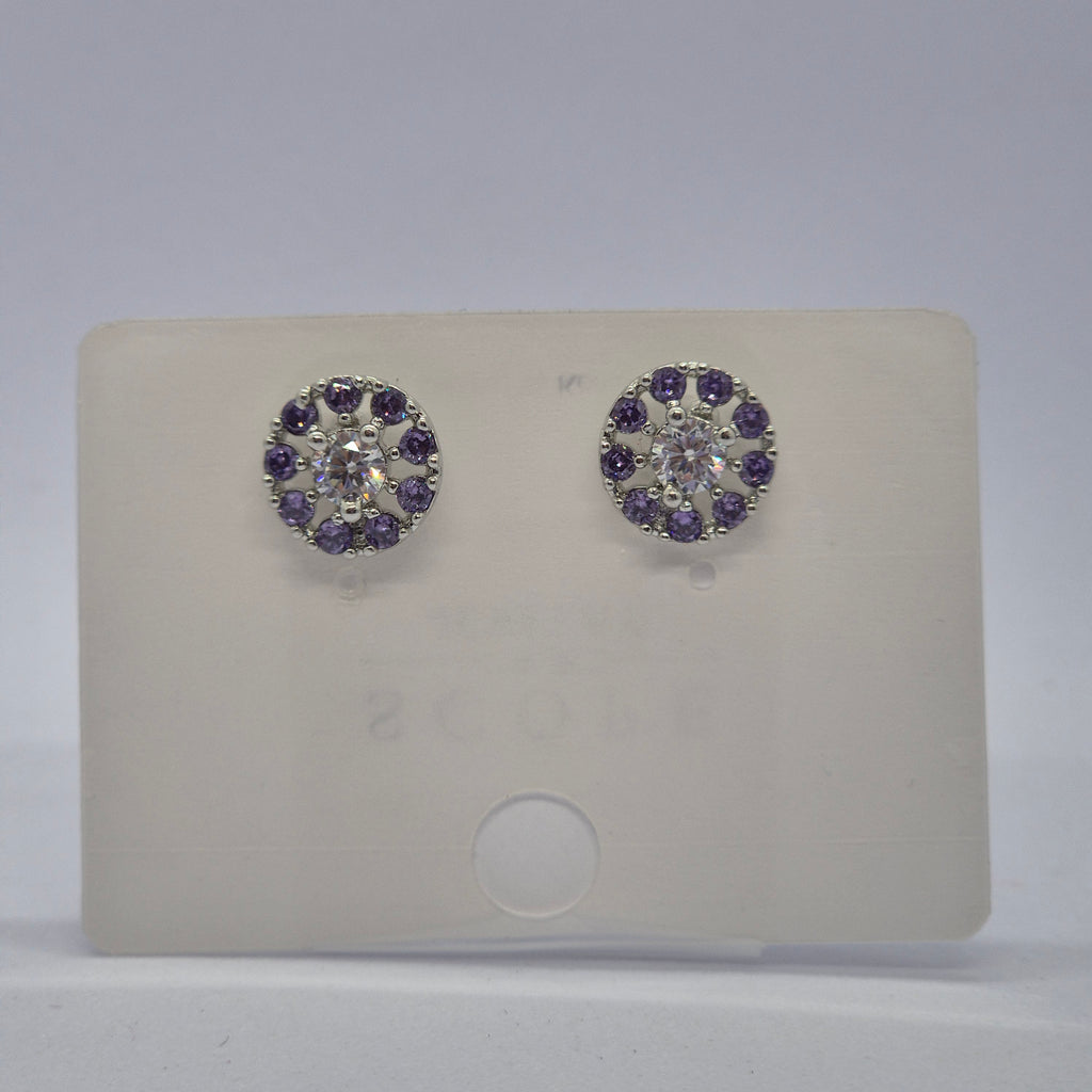 The Violet Solstice Studs, Lavender Ferris Halo Studs