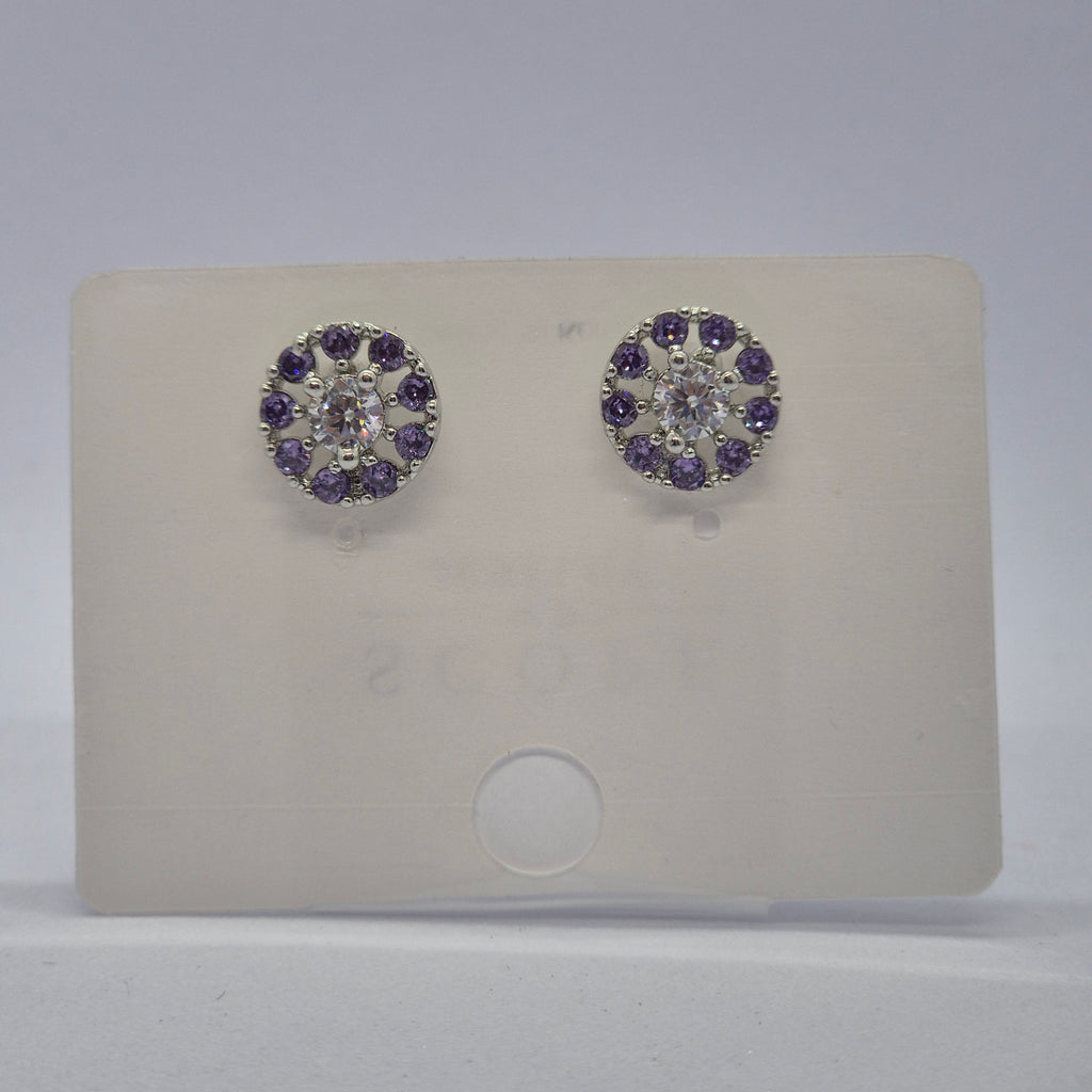 The Violet Solstice Studs, Lavender Ferris Halo Studs