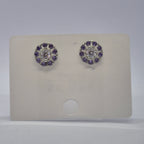 The Violet Solstice Studs, Lavender Ferris Halo Studs