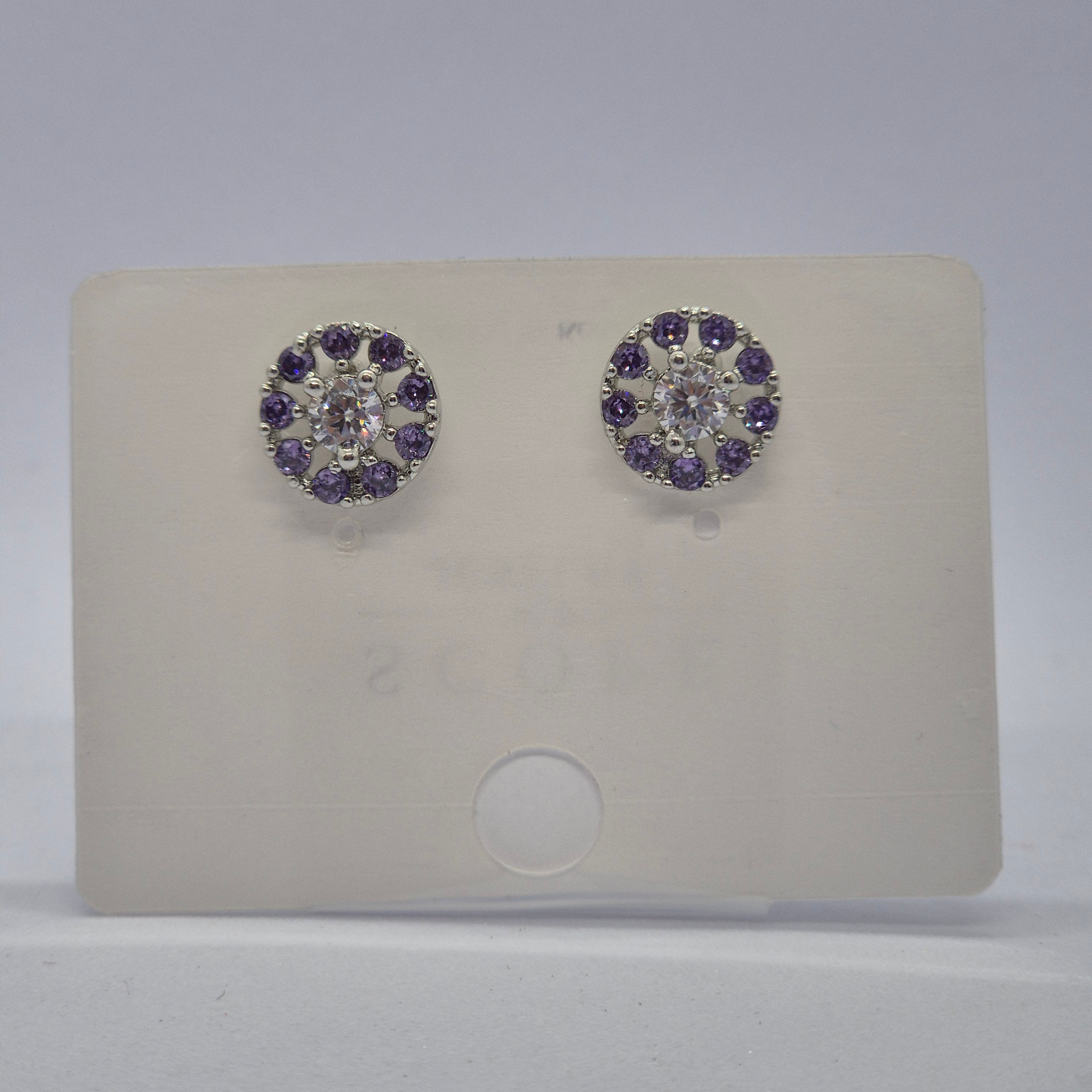 The Violet Solstice Studs, Lavender Ferris Halo Studs