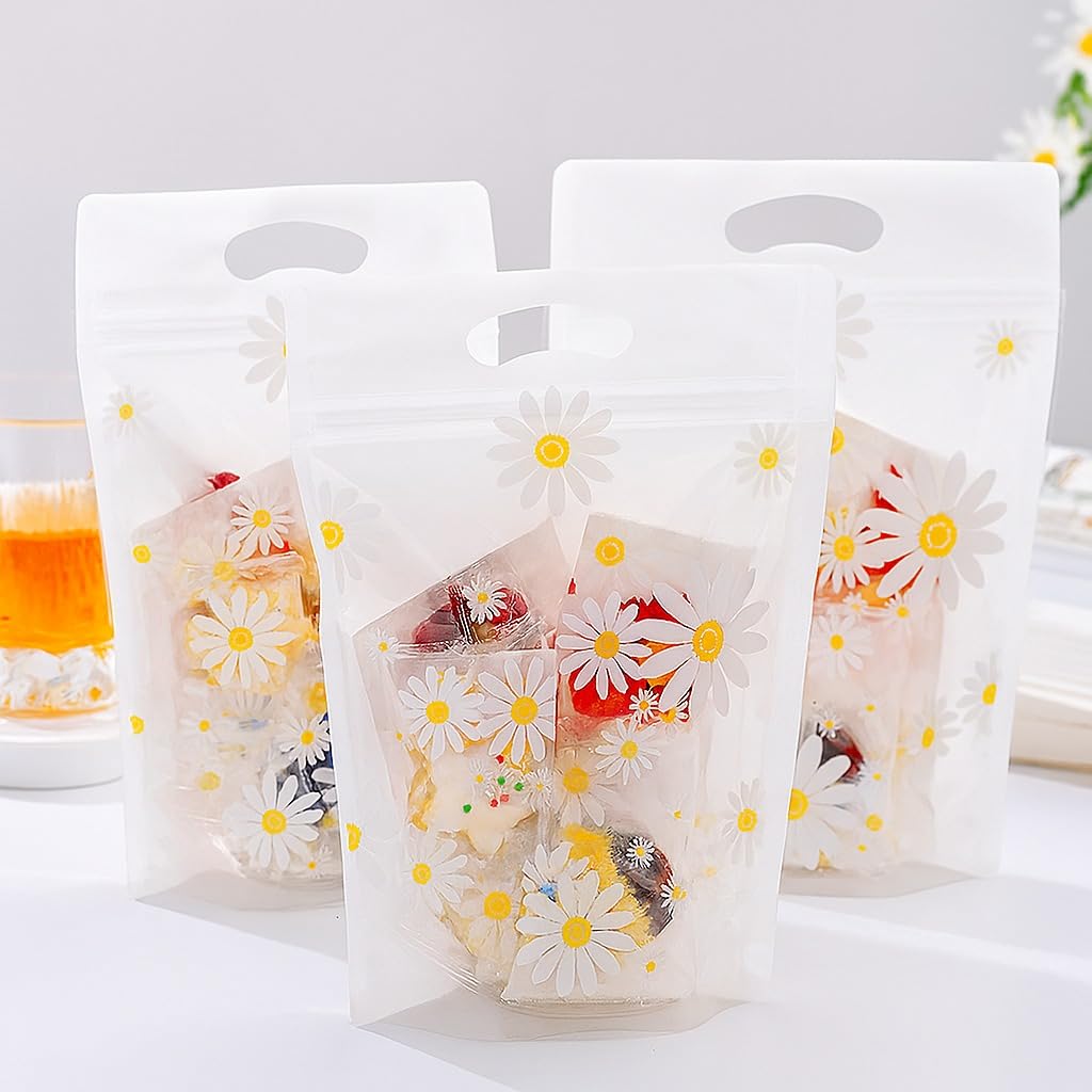 Cute Floral Plastic Ziplock Pouches
