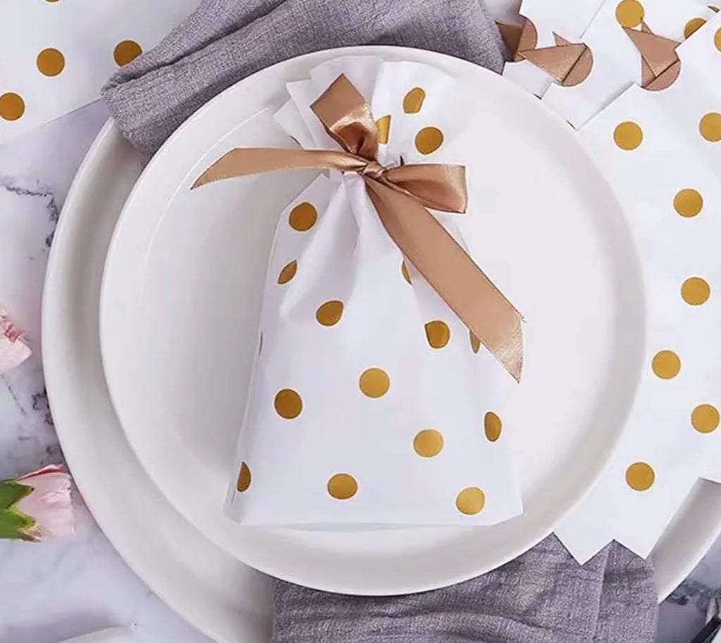 Gold Dots Goodie PVC Bag