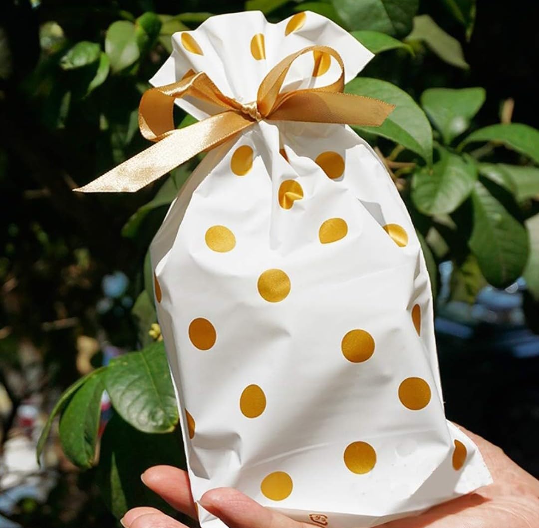 Gold Dots Goodie PVC Bag