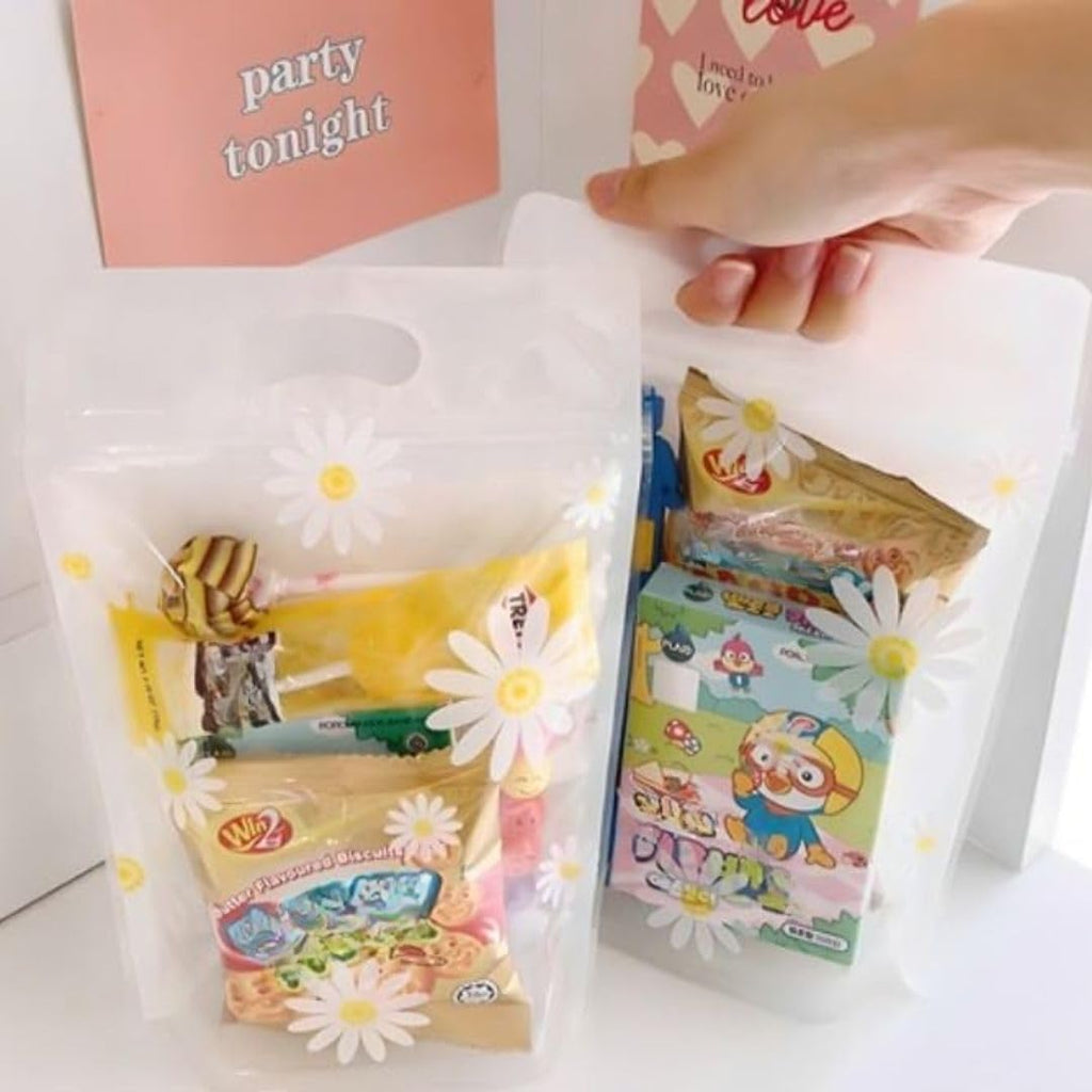 Cute Floral Plastic Ziplock Pouches
