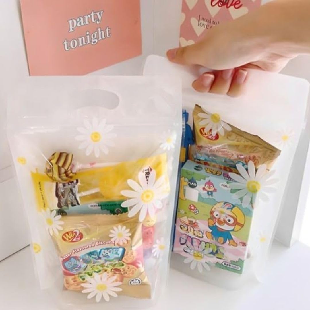 Cute Floral Plastic Ziplock Pouches