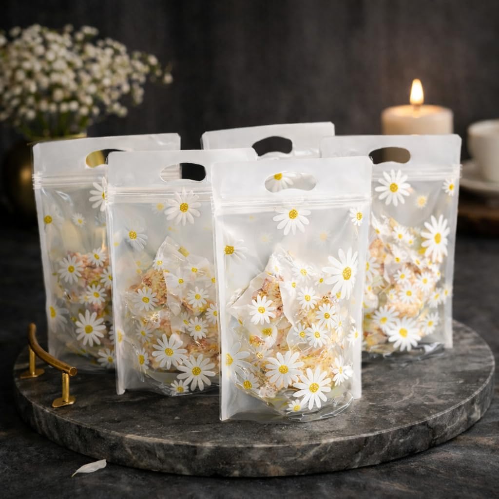 Cute Floral Plastic Ziplock Pouches