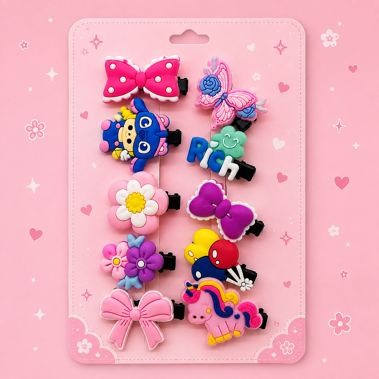 Colorful Cuties Hair Clip Set(Random design)