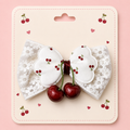 Large size Cherry Bow Hair Clip Charm