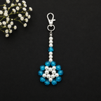 Handcrafted Floral Beaded Bag Charm Keychain