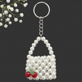 Handmade Pearl Mini Bag Charm Keychain Accessory