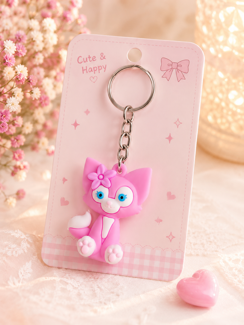Cute Cartoon Animal Silicone Keychain small size