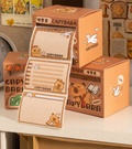Cute Capybara Pull-Out Sticky Note Box(1 Box)