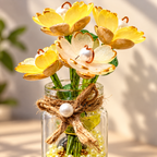 Handmade Mini Jar Flower Bouquet Fridge Magnet