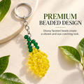 Handmade Beaded Lemon Keychain
