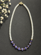 Handmade Royal Lavender Pearl Elegance Necklace Collection