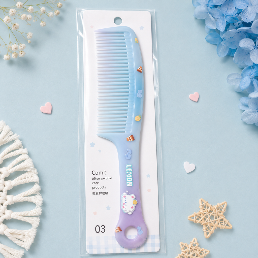 Pastel Charm Comb for Everyday Hair Styling