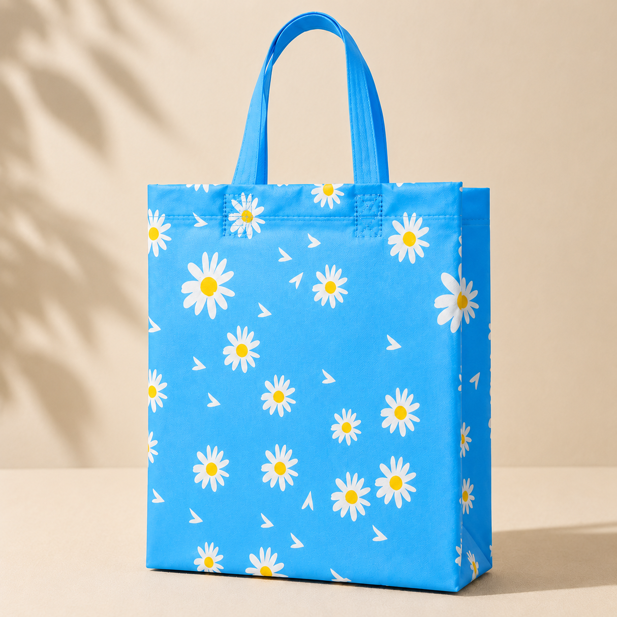 Blue Daisy Reusable Everyday Shopping Tote Bag