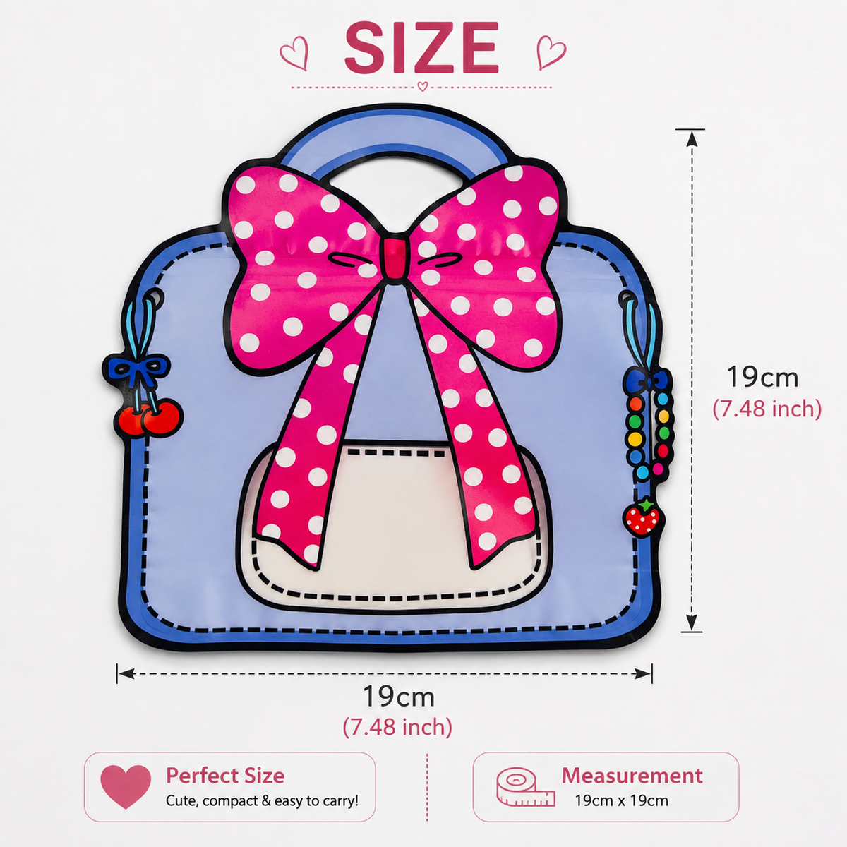Polka Dot Bow Charm Design
