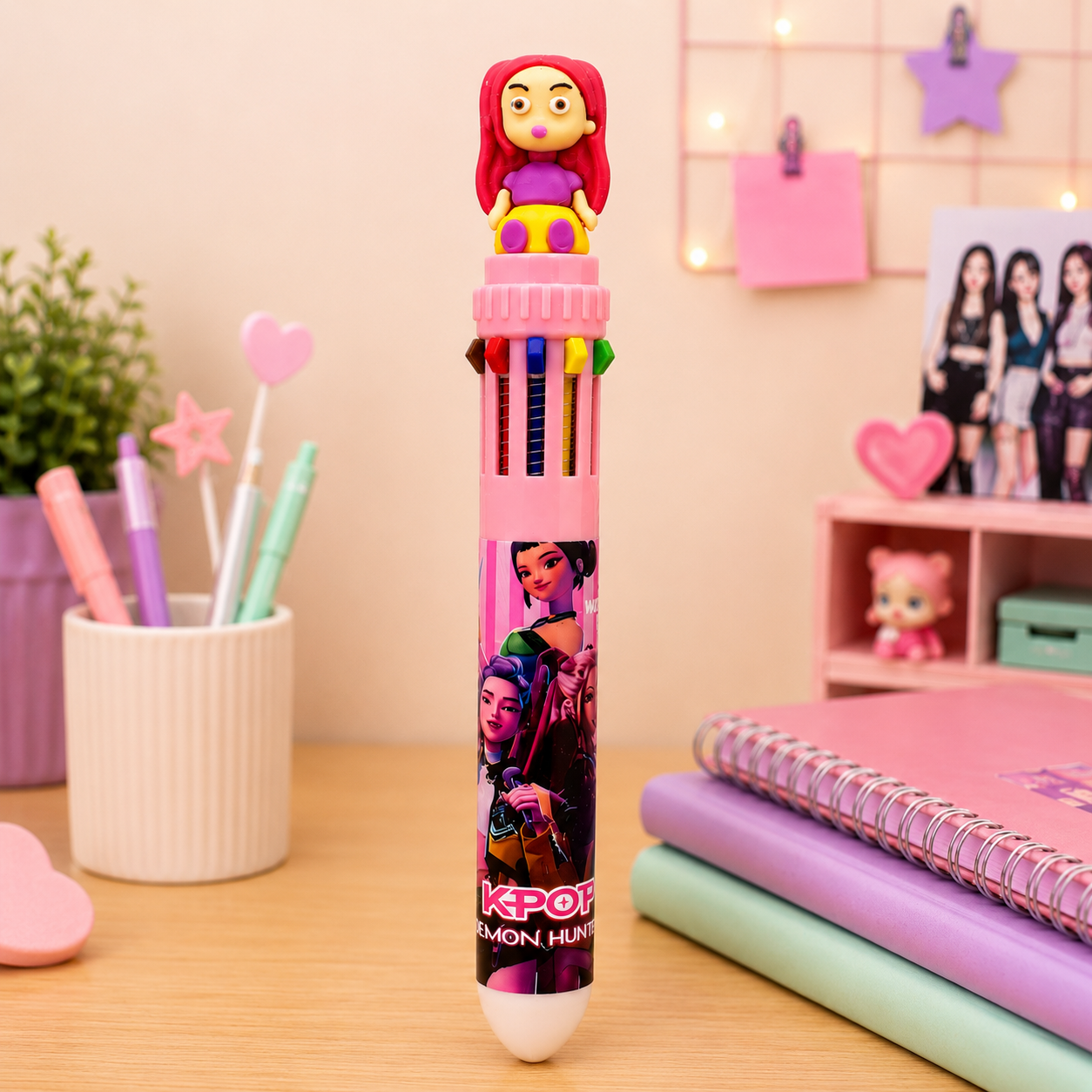 K-POP 10-in-1 Multi-Color Retractable Ballpoint Pens