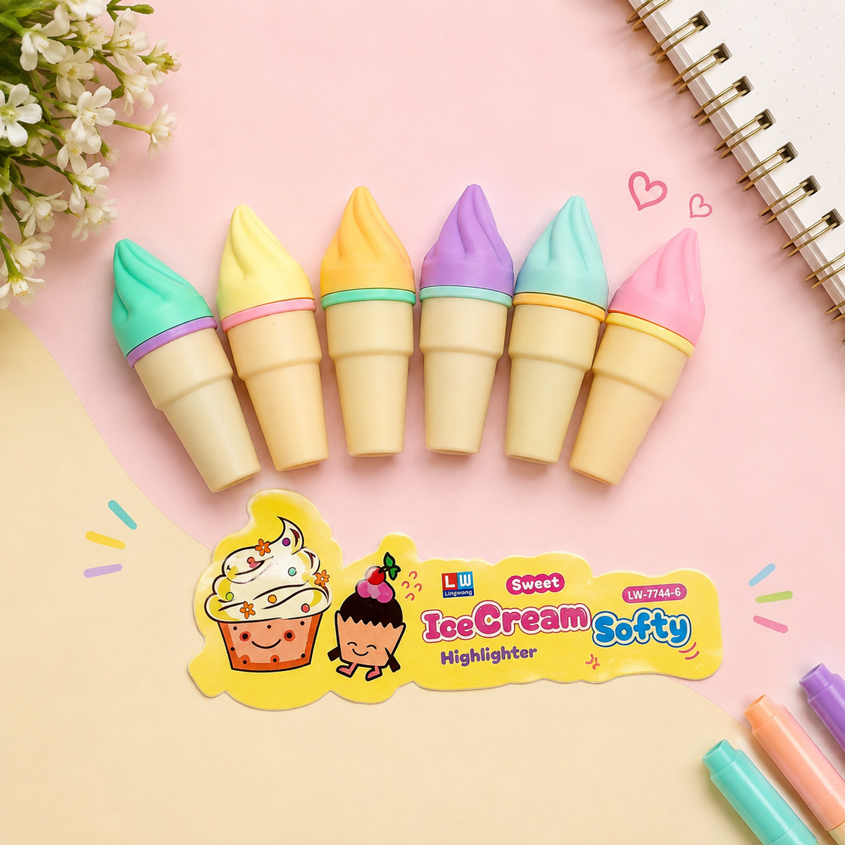 Pastel Soft Serve Ice Cream Highlighter