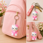 Sweet Kitty Silicone medium size Keychain/Bag Charm