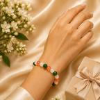Tricolour Glow Beaded Charm Bracelet