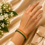Tricolour Crystal Elegance layered Bangle