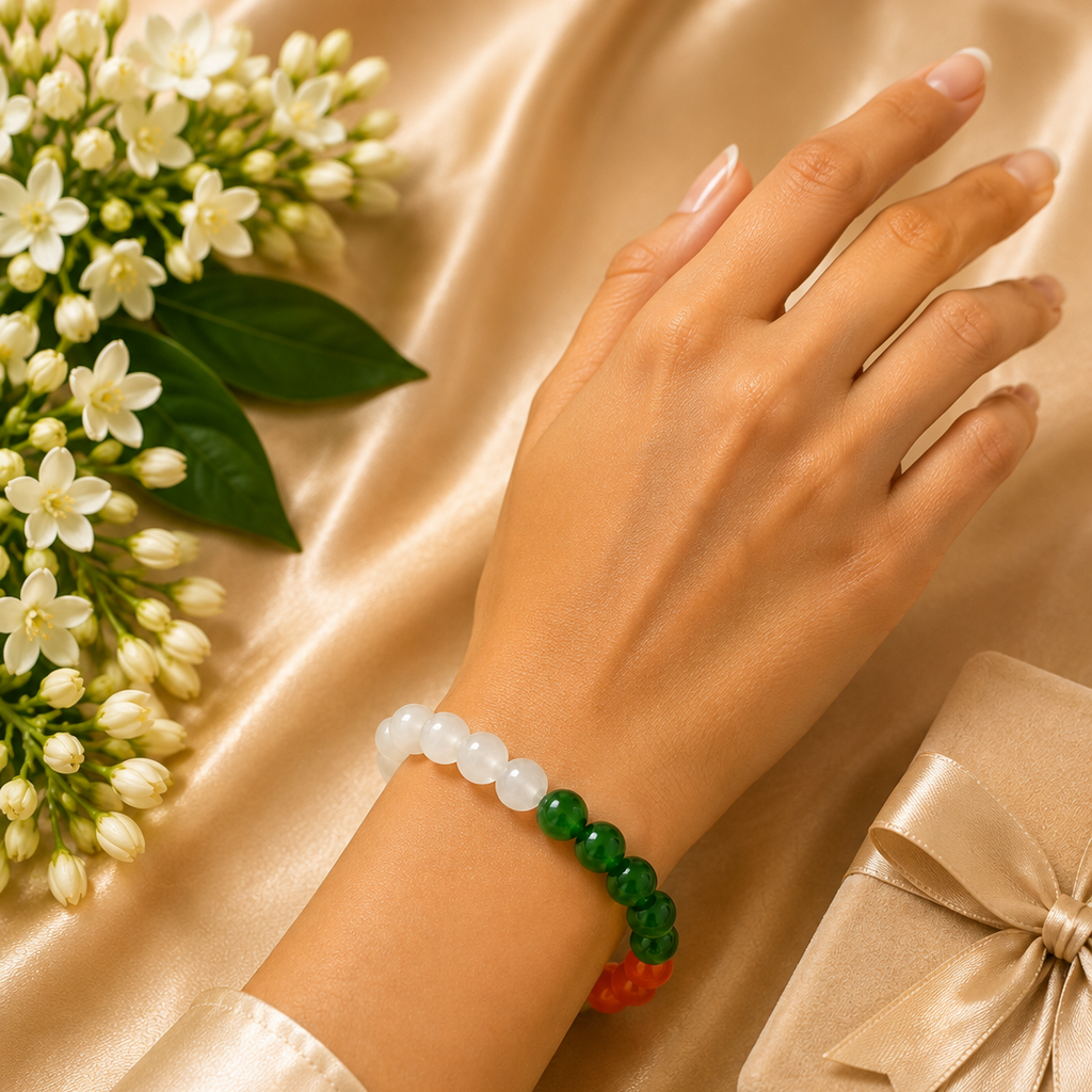 Tricolour Harmony Beaded Bracelet