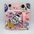 Cute Astronaut Mini Diary Notebook and Pen Set (Any 1)