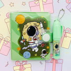 Cute Astronaut Mini Diary Notebook and Pen Set (Any 1)