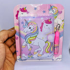 Magical Rainbow Unicorn Mini Diary Notebook and Pen Set