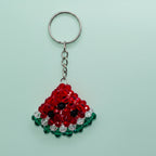 Handmade Watermelon Beaded Keychain |