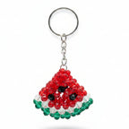 Handmade Watermelon Beaded Keychain |