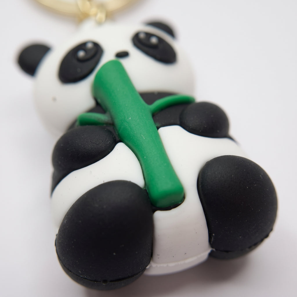 Cute Panda Cartoon Keychain with Premium Silicone