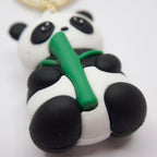 Cute Panda Cartoon Keychain with Premium Silicone