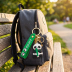 Cute Panda Cartoon Keychain with Premium Silicone