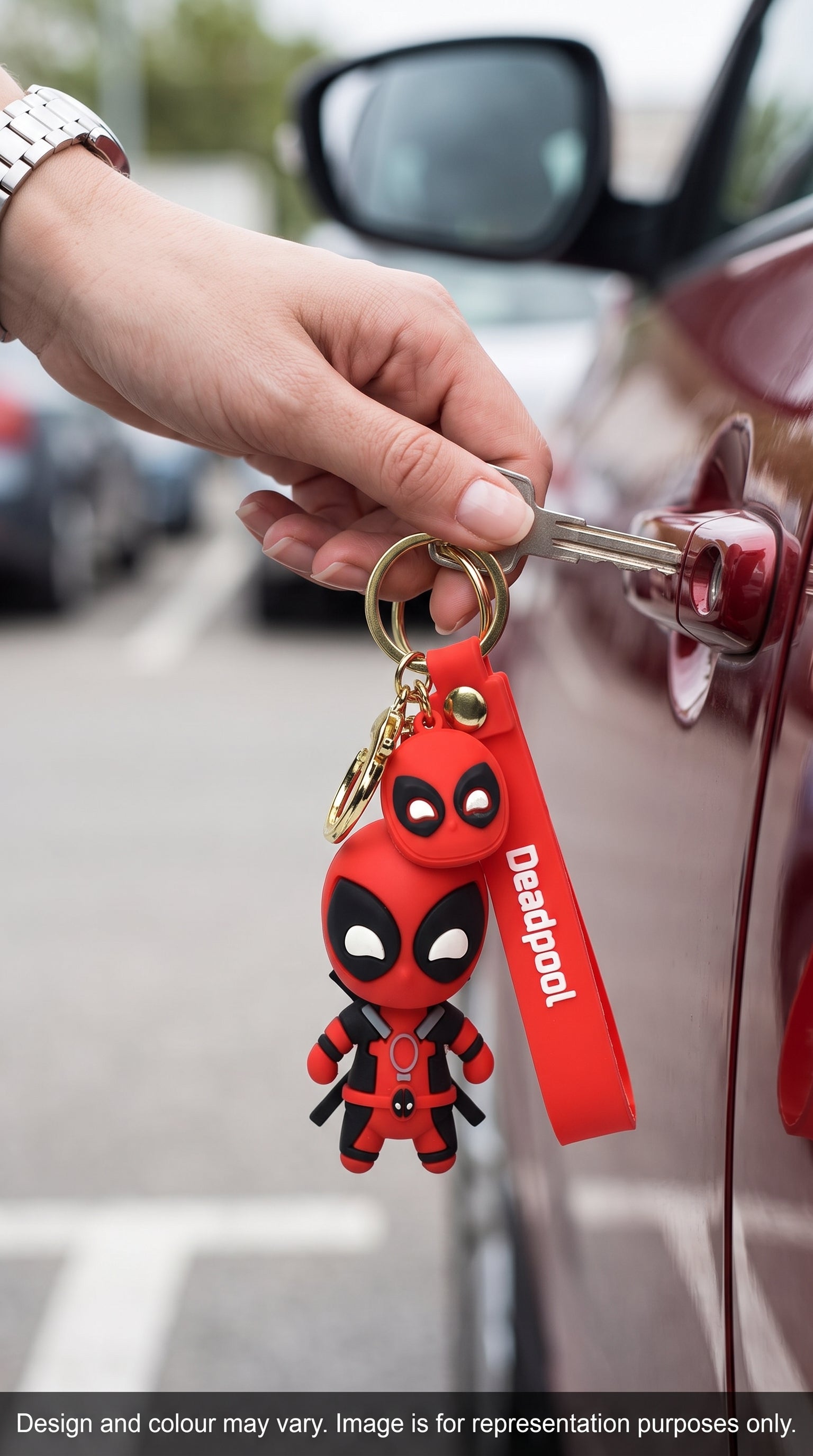 Deadpool Keychain Cartoon Keychain with Premium Silicone