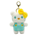 Cute Mini Cartoon Cat Plush Toy with Yellow Bow