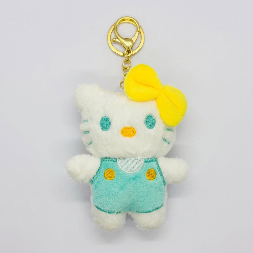 Cute Mini Cartoon Cat Plush Toy with Yellow Bow